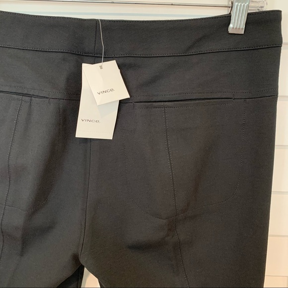 New VINCE Ponte Pants 8 Charcoal Zipper Skinny - Picture 5 of 7